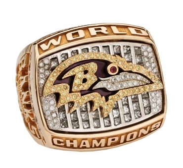 Tony Banks’ 2000 Baltimore Ravens Super Bowl XXXV Champions Player Ring (Banks LOA)